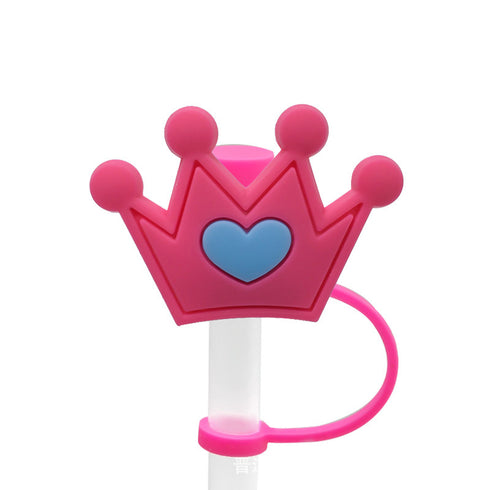 Straw Mouthpiece Silicone Dust Plug Decorative Buckle Clip Personalized Letter Label for Tumblers